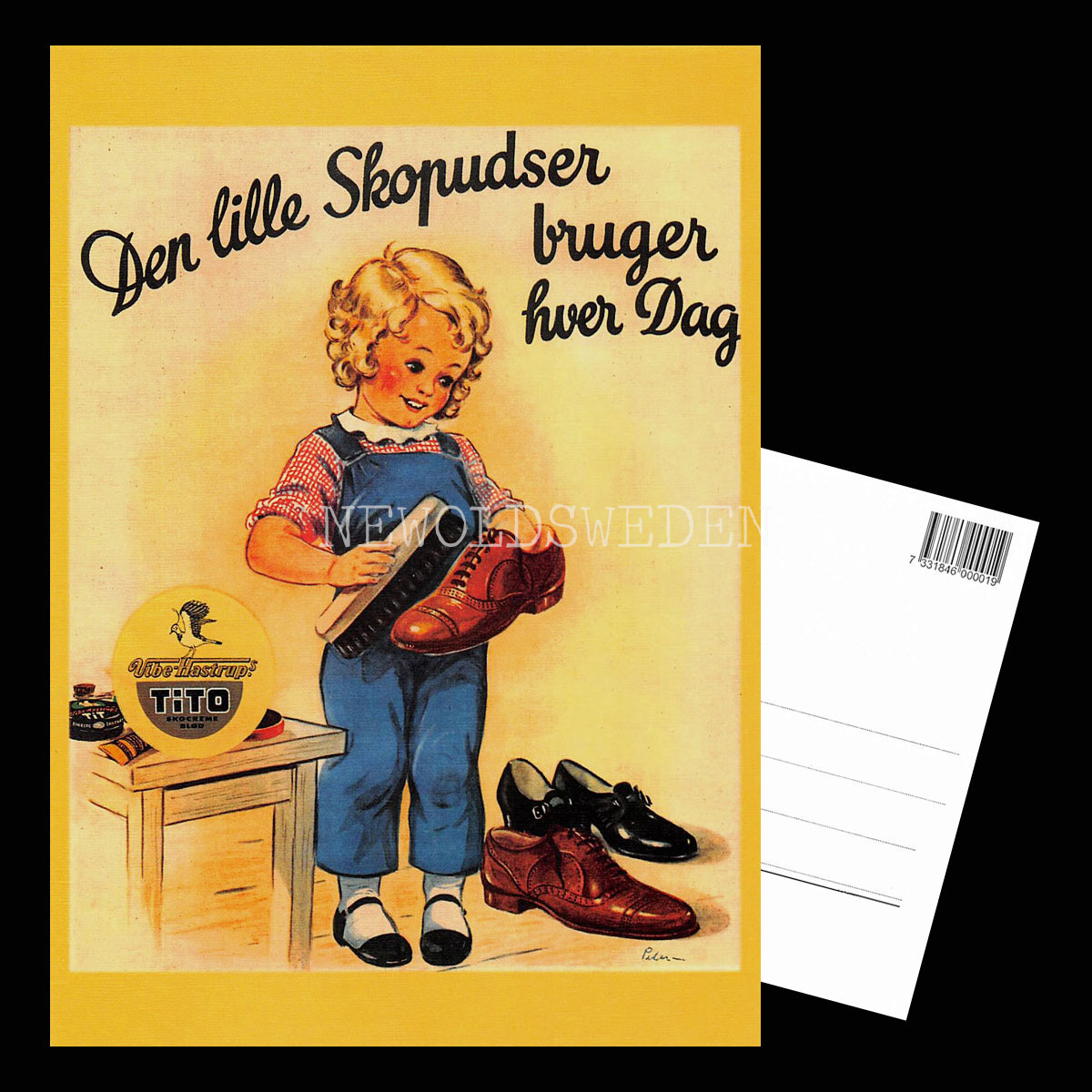 TITO Vibe-Hastrups - Den lille Skopudser bruger hver Dag - Vykort A5 - 3