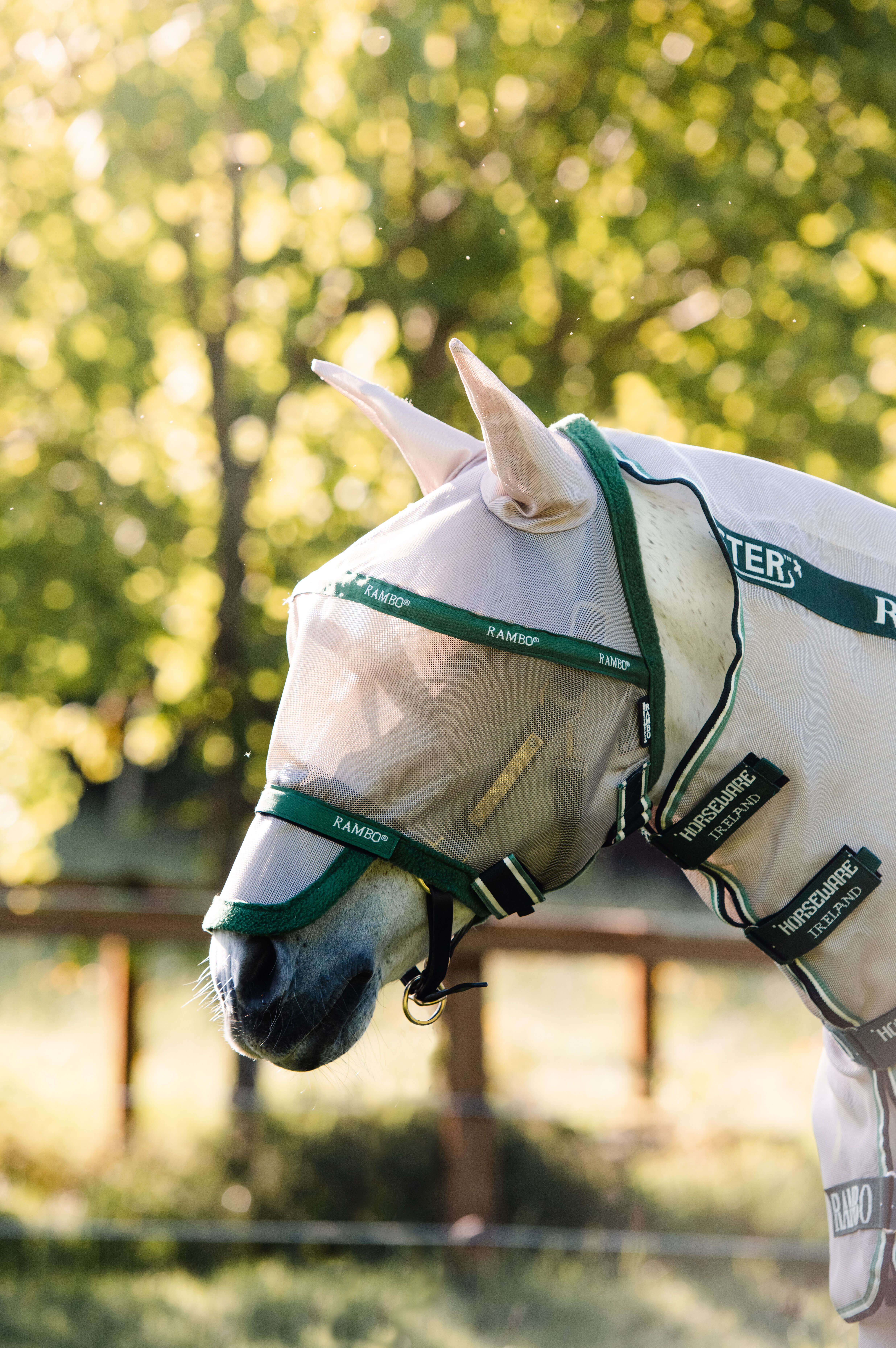 Horseware Rambo Flymask Oatmeal/Sage