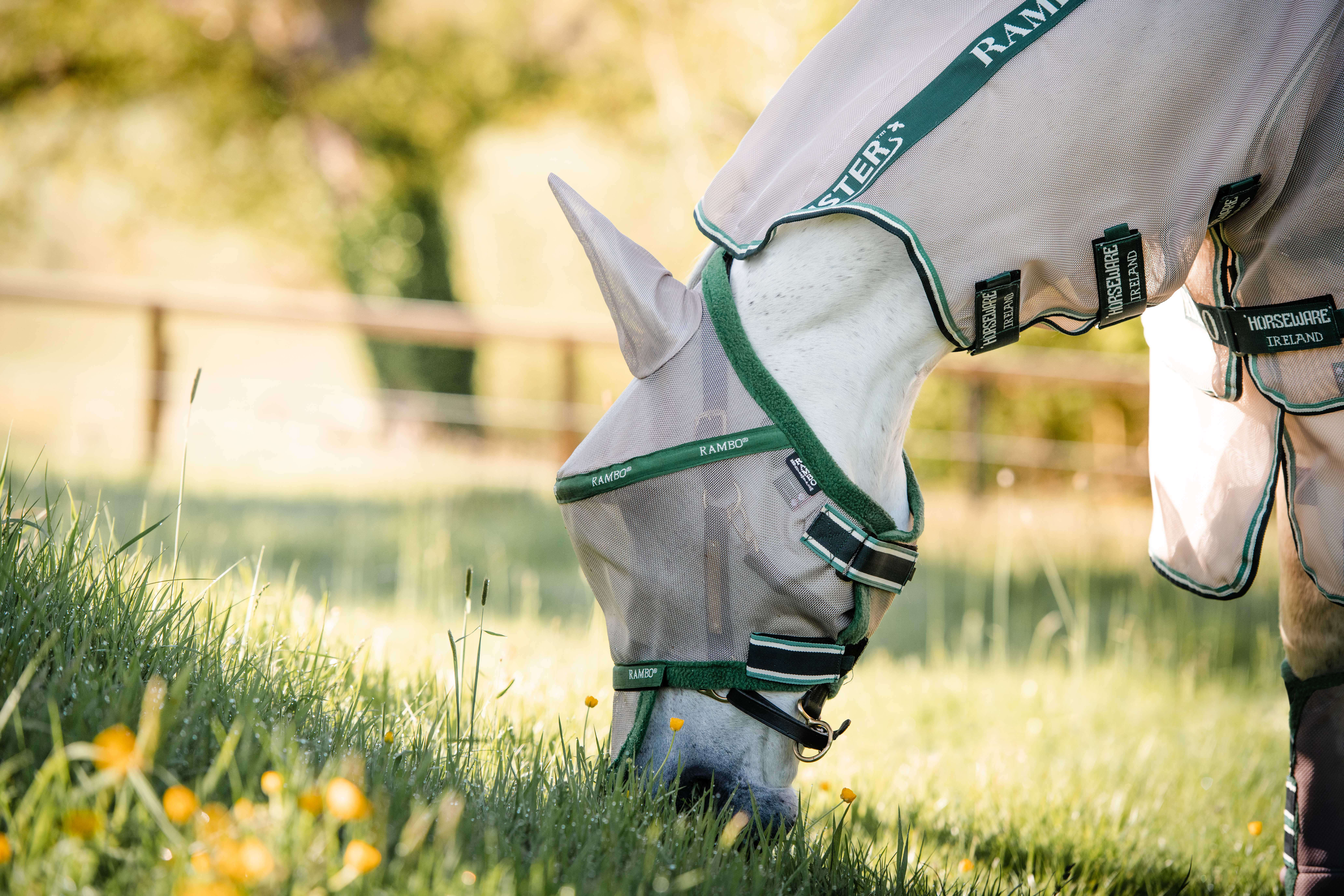 Horseware Rambo Flymask Oatmeal/Sage