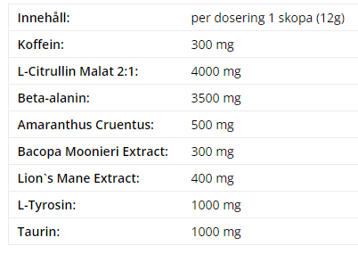 Naturliga ingredienser i Savage PWO för förbättrad uthållighet och mental skärpa