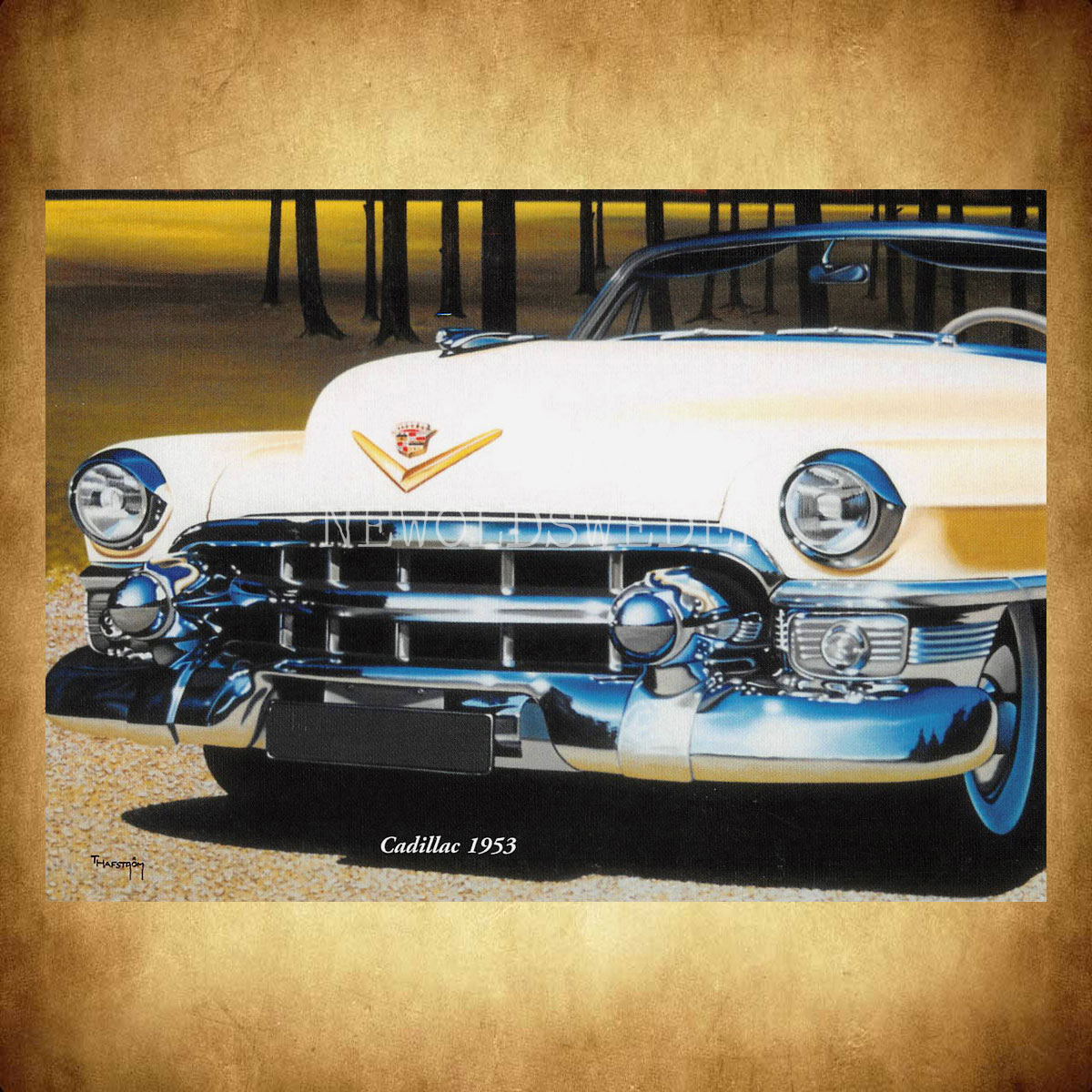 Cadillac 1953 - Vykort A5 - 2