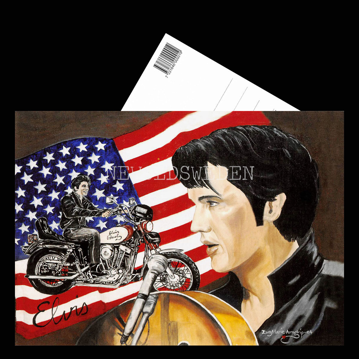 Elvis Presley - Ewa-Marie Arngrip - Vykort A5 - 3
