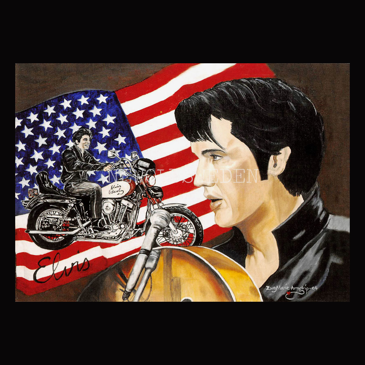 Elvis Presley - Ewa-Marie Arngrip - Vykort A5