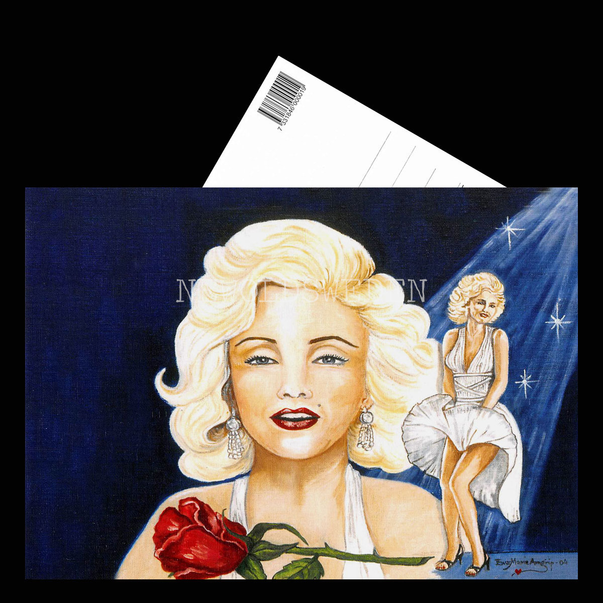 Marilyn Monroe 1926-1962 - Ewa-Marie Arngrip - Vykort A5 - 3