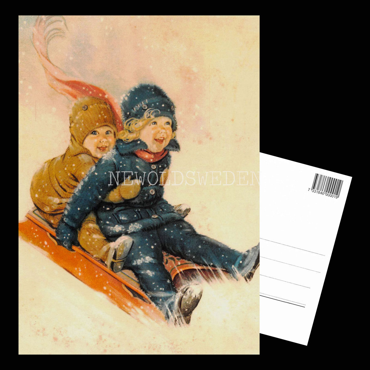 Grattiskort - Motiv från början 1900-talet - Vykort A5 - 3