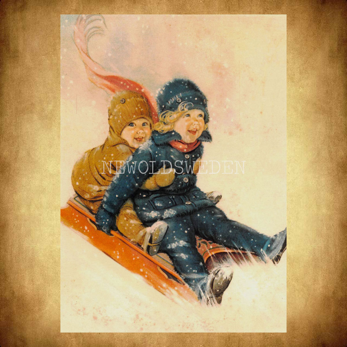 Grattiskort - Motiv från början 1900-talet - Vykort A5 - 2