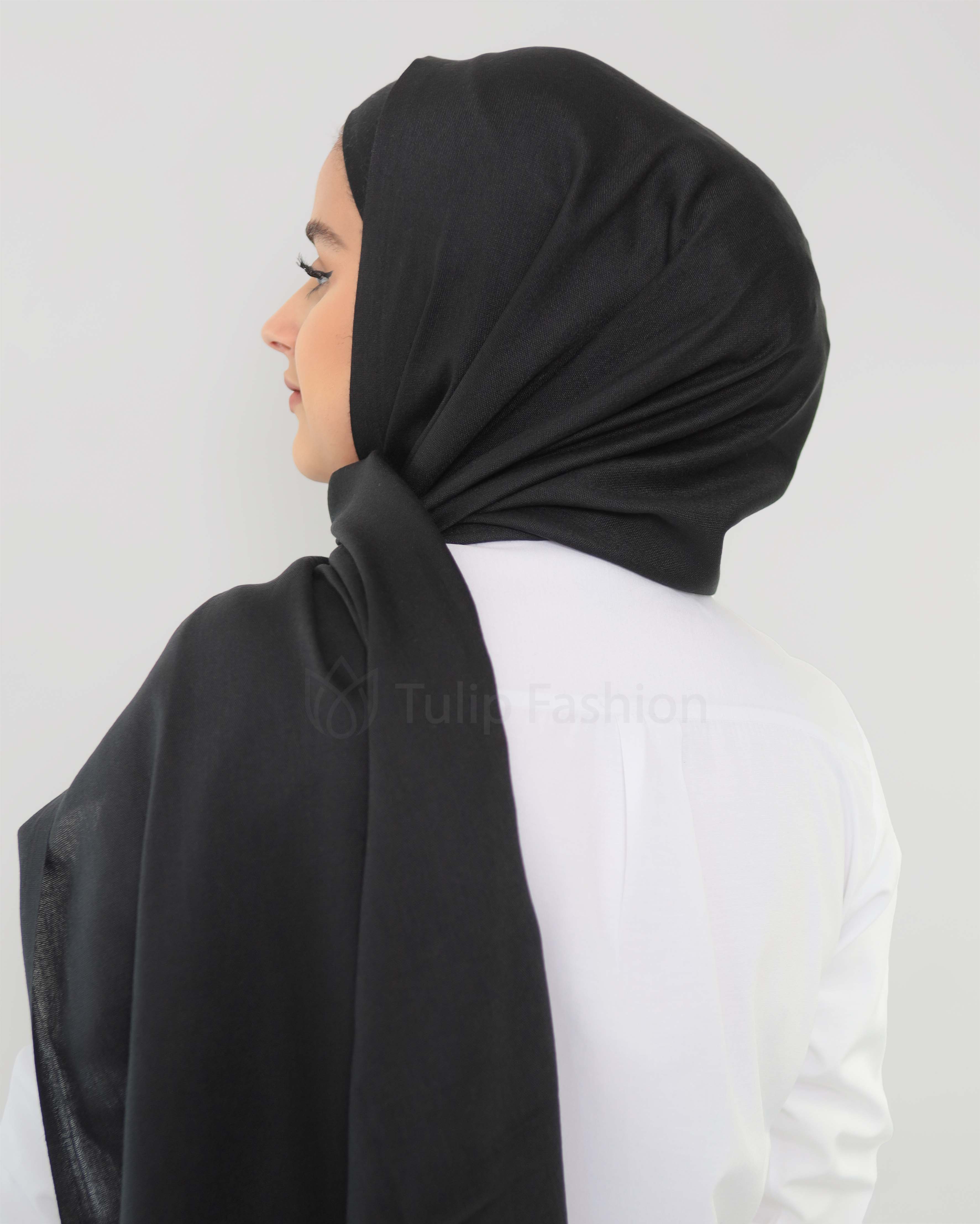 Hijab - Pashmina - Schwarz - 3