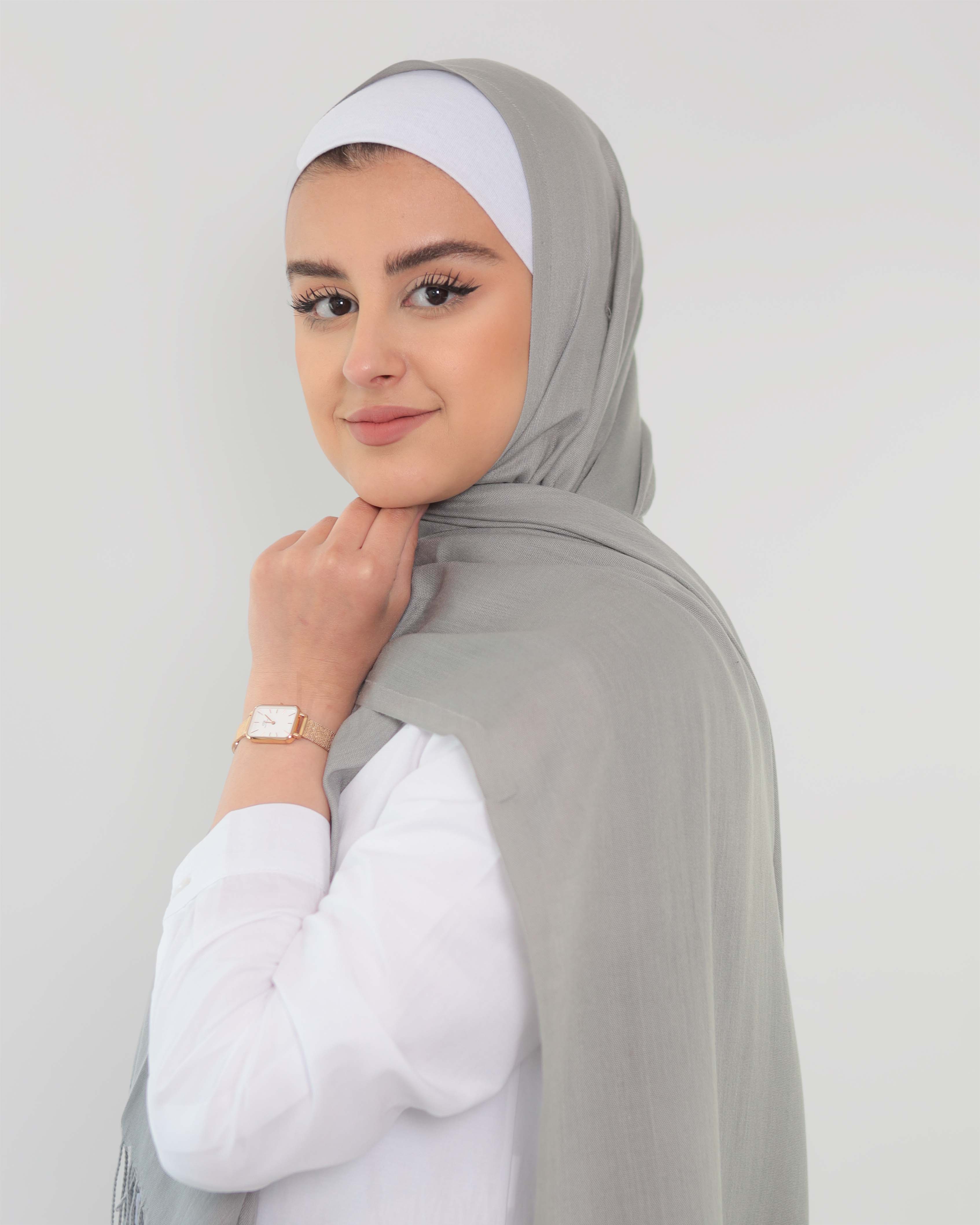 Hijab - Pashmina - Grau - 2