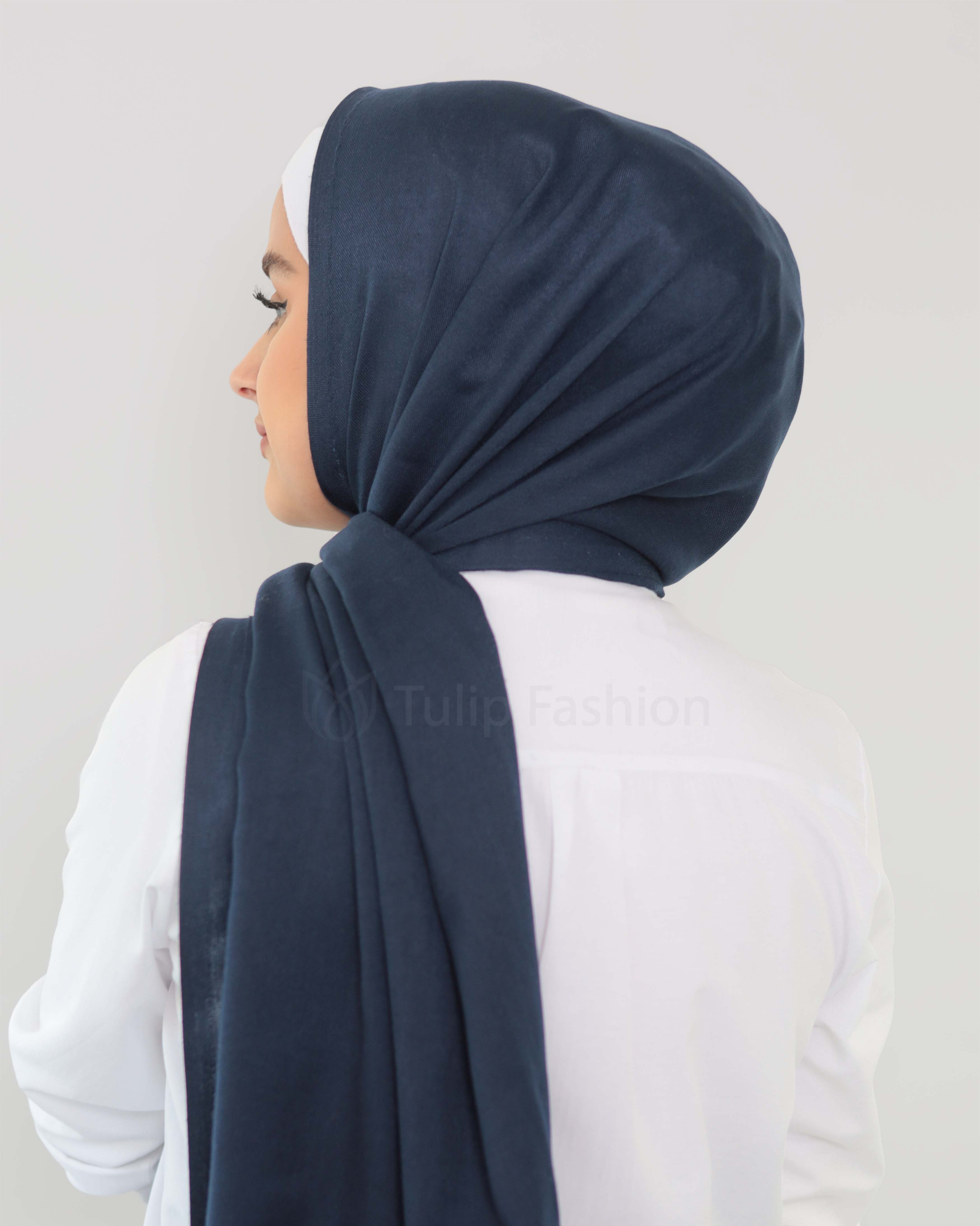 Hijab - Pashmina - Mitternachtsblau - 3