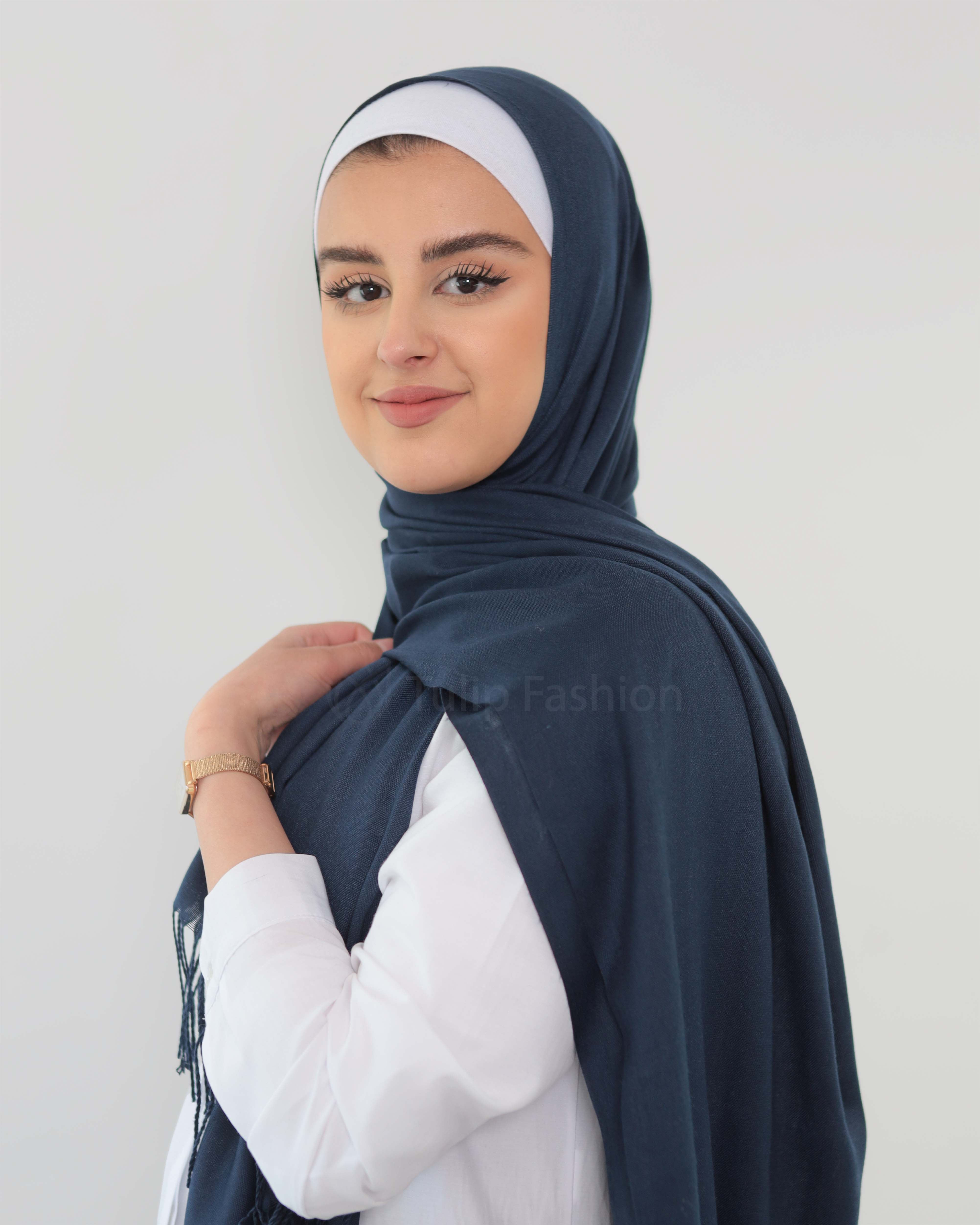 Hijab - Pashmina - Mitternachtsblau - 2