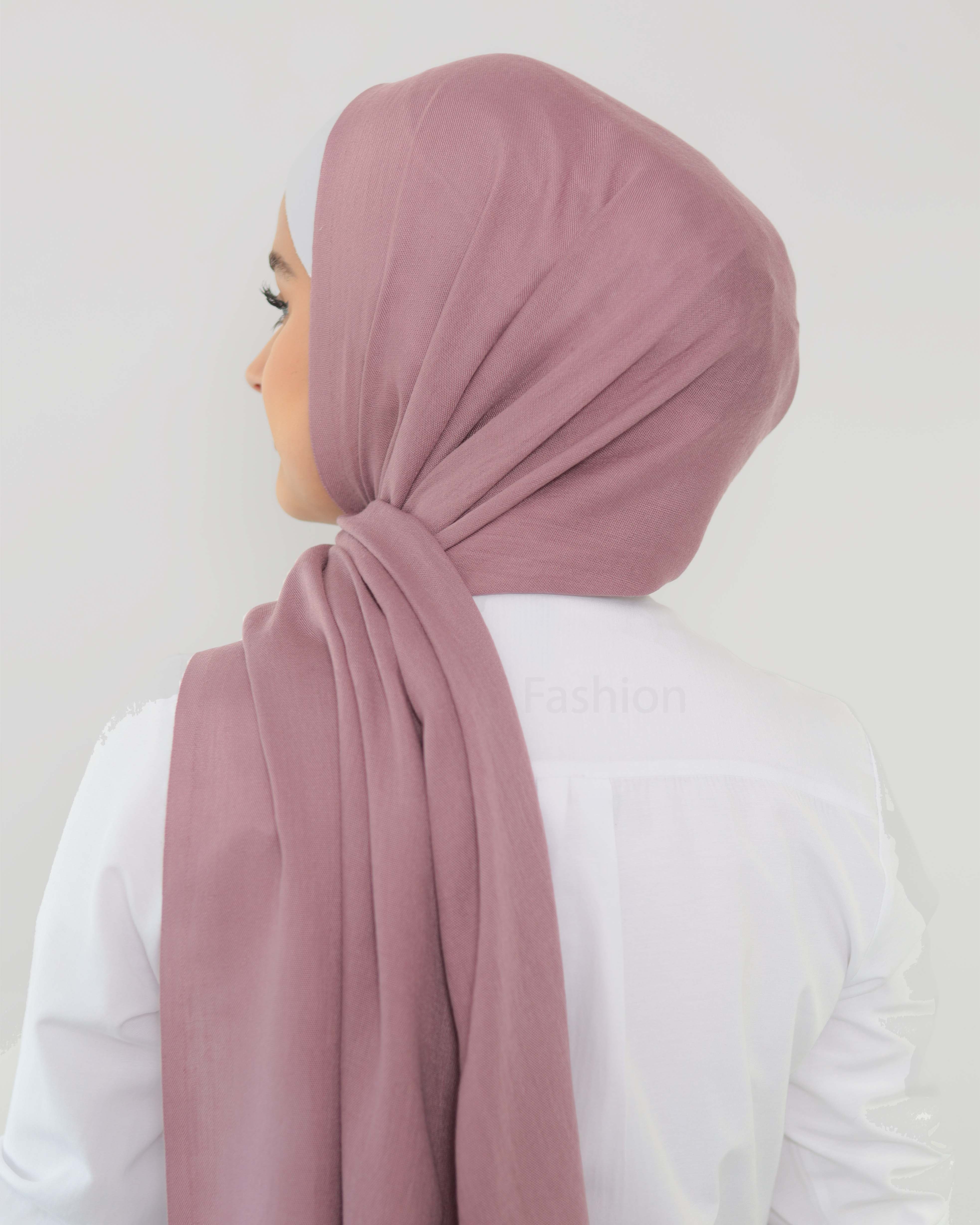 Hijab - Pashmina - Tiefes Mauve - 3