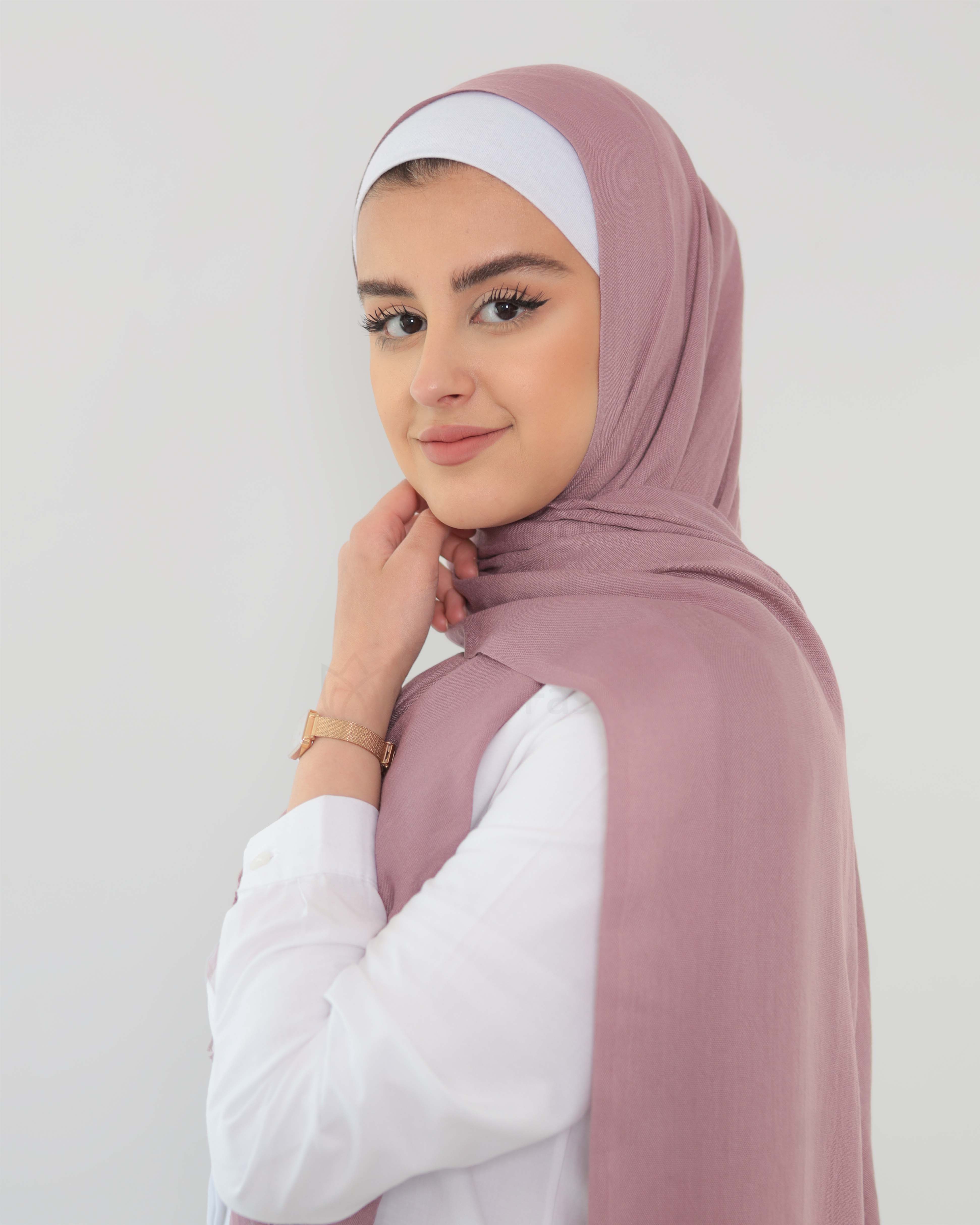 Hijab - Pashmina - Tiefes Mauve - 2