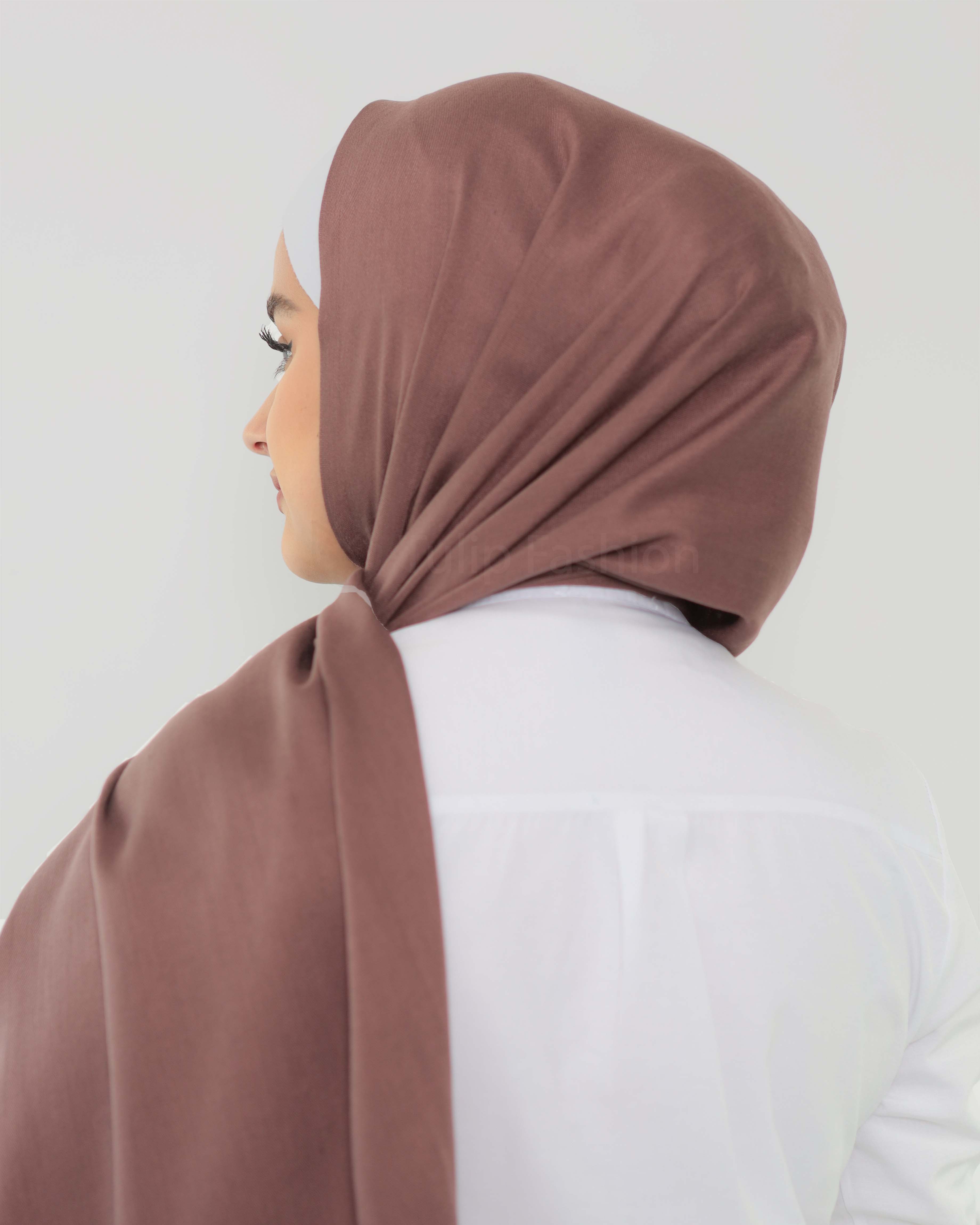 Hijab - Pashmina - Dunkelbraun - 3