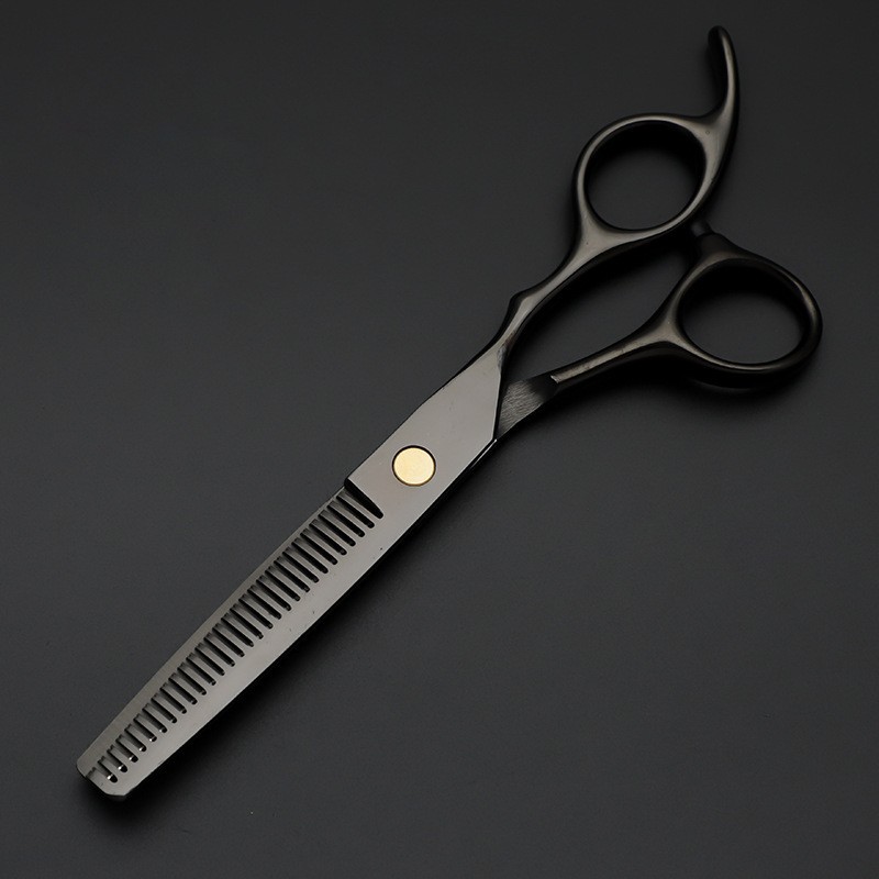 Professional Hairdressing Set - Black Scissors, Comb, Case - 4 pieces - Luxury - 9