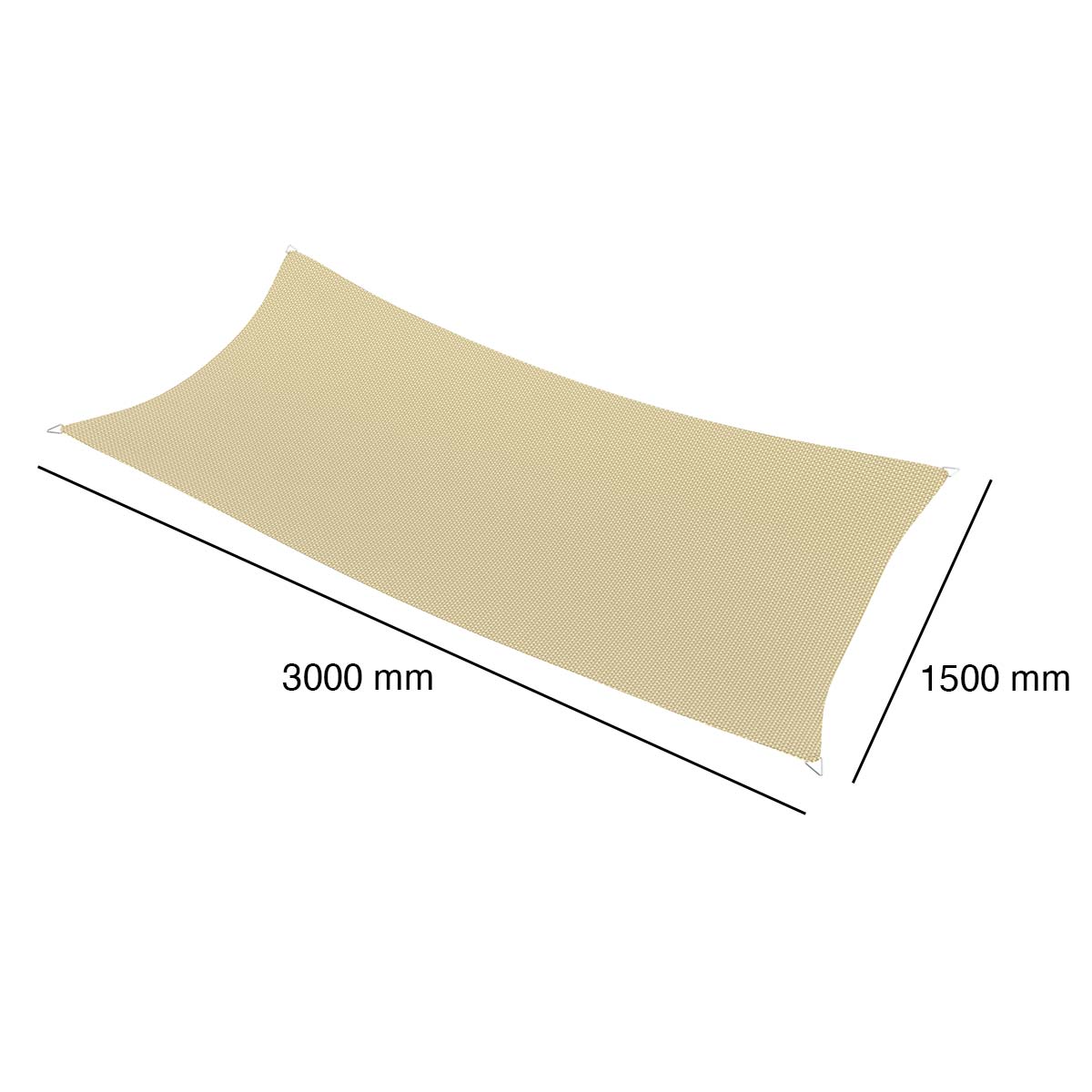 Solsegel 3 x 1,5  m