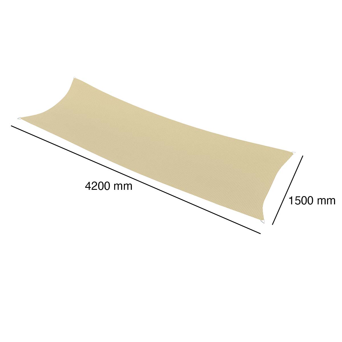Solsegel 4,2 x 1,5 m