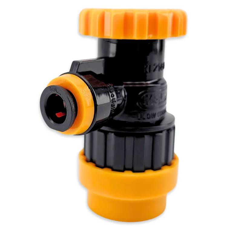 Ball lock with flow control, push-in 5/16"