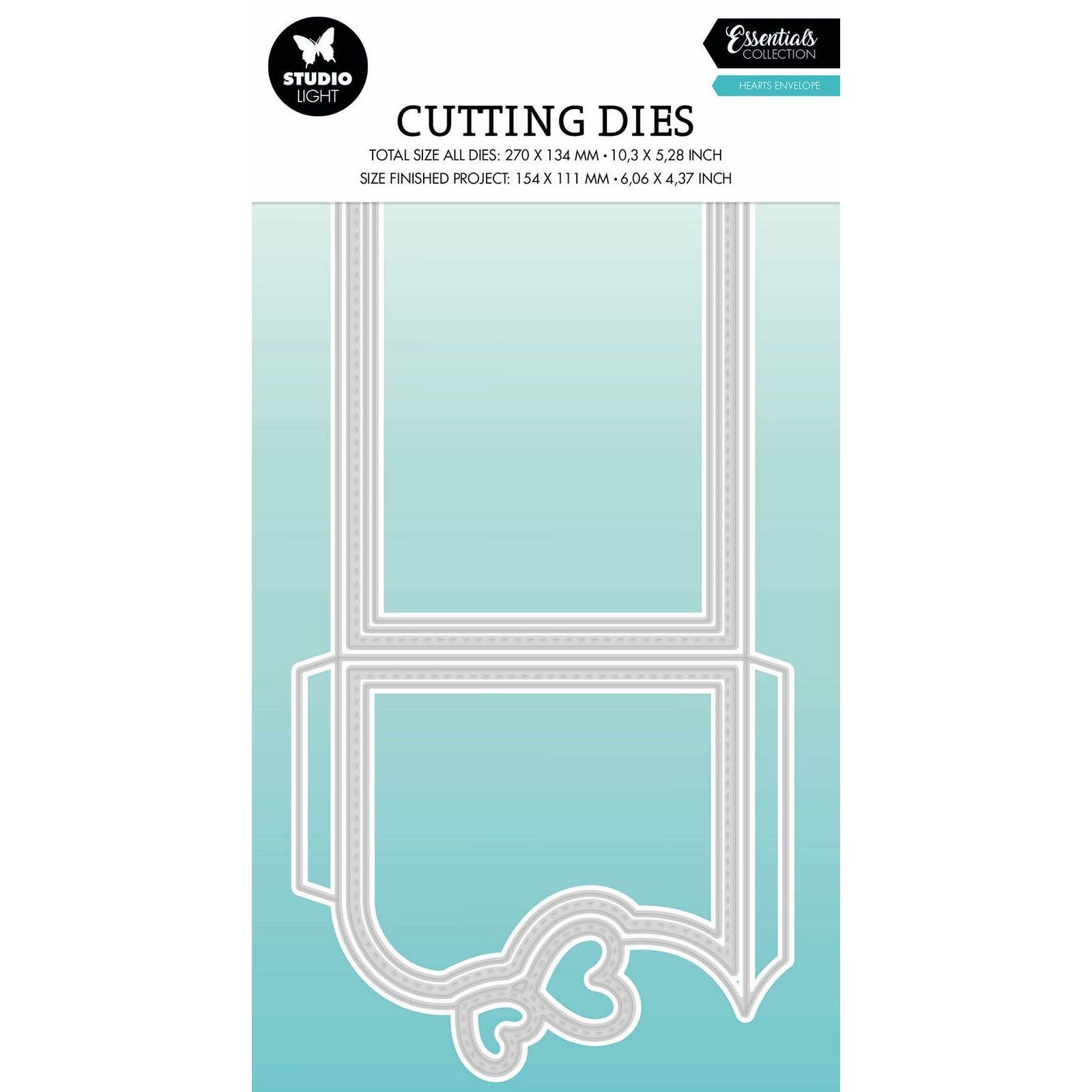 Essentials Cutting Die Hearts Envelope
