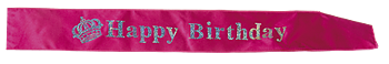 ORDENSBAND HAPPY BIRTHDAY PINK