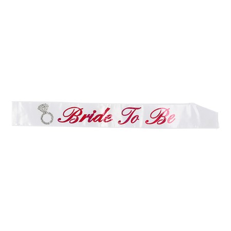 ORDENSBAND BRIDE TO BE WHITE/PINK