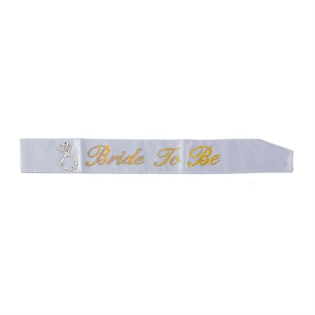 ORDENSBAND BRIDE TO BE WHITE/GOLD