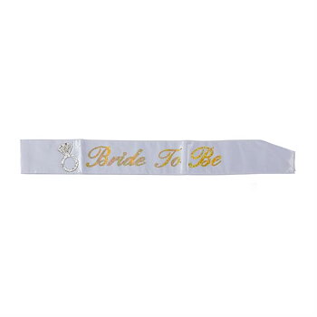 ORDENSBAND BRIDE TO BE WHITE/GOLD