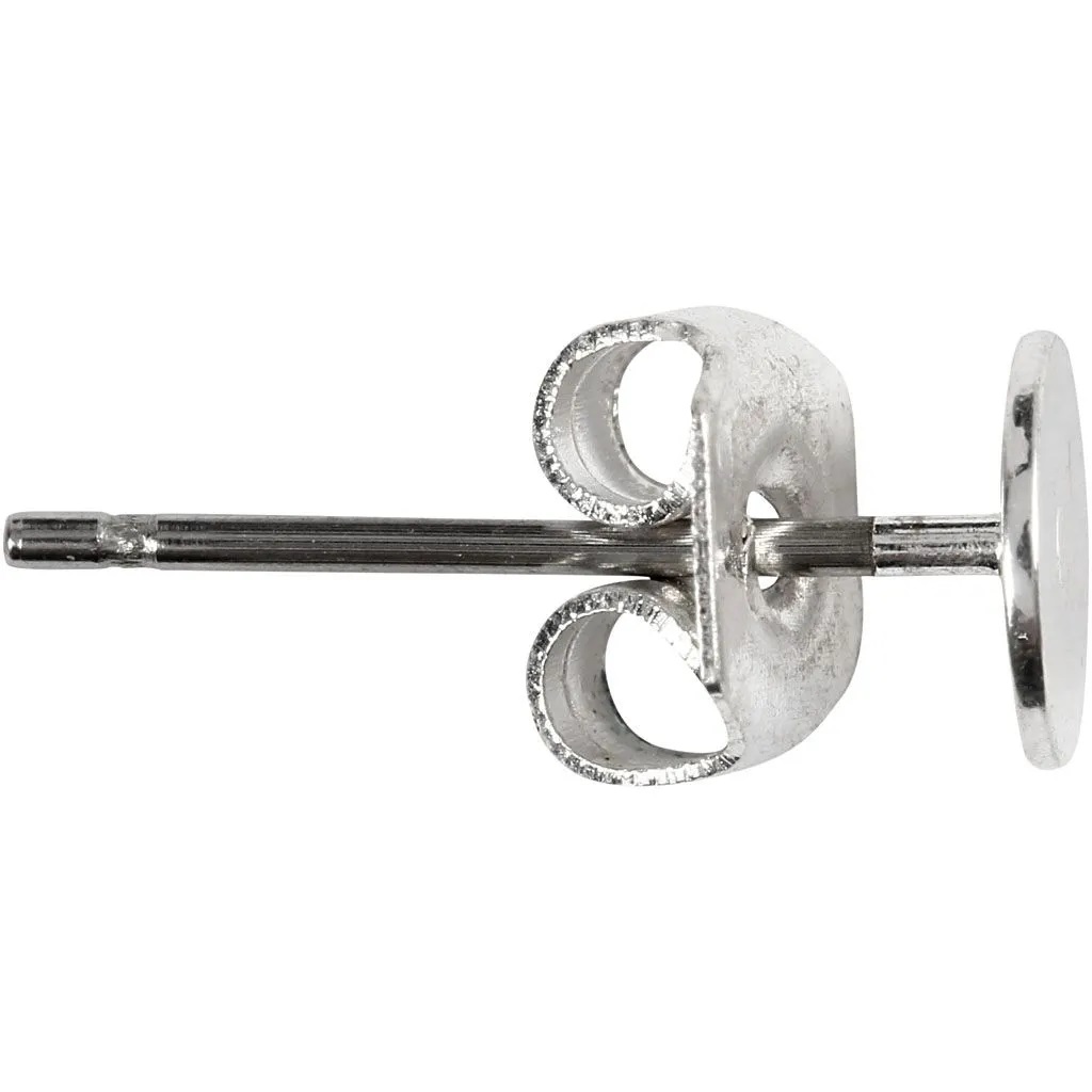 Öronstickare Försilvrad 13mm 10st