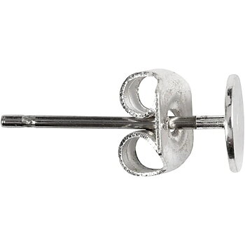 Öronstickare Försilvrad 13mm 10st