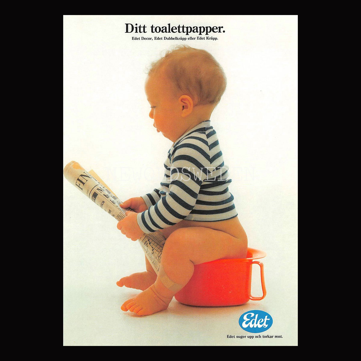 Edet - Toalettpapper Edet Decor, Edet Dubbelkräpp eller Edet Kräpp - Lilla Edet - Vykort A5