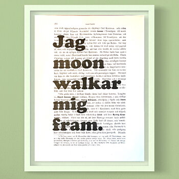 Tavla med texten Jag moonwalkar mig fram.