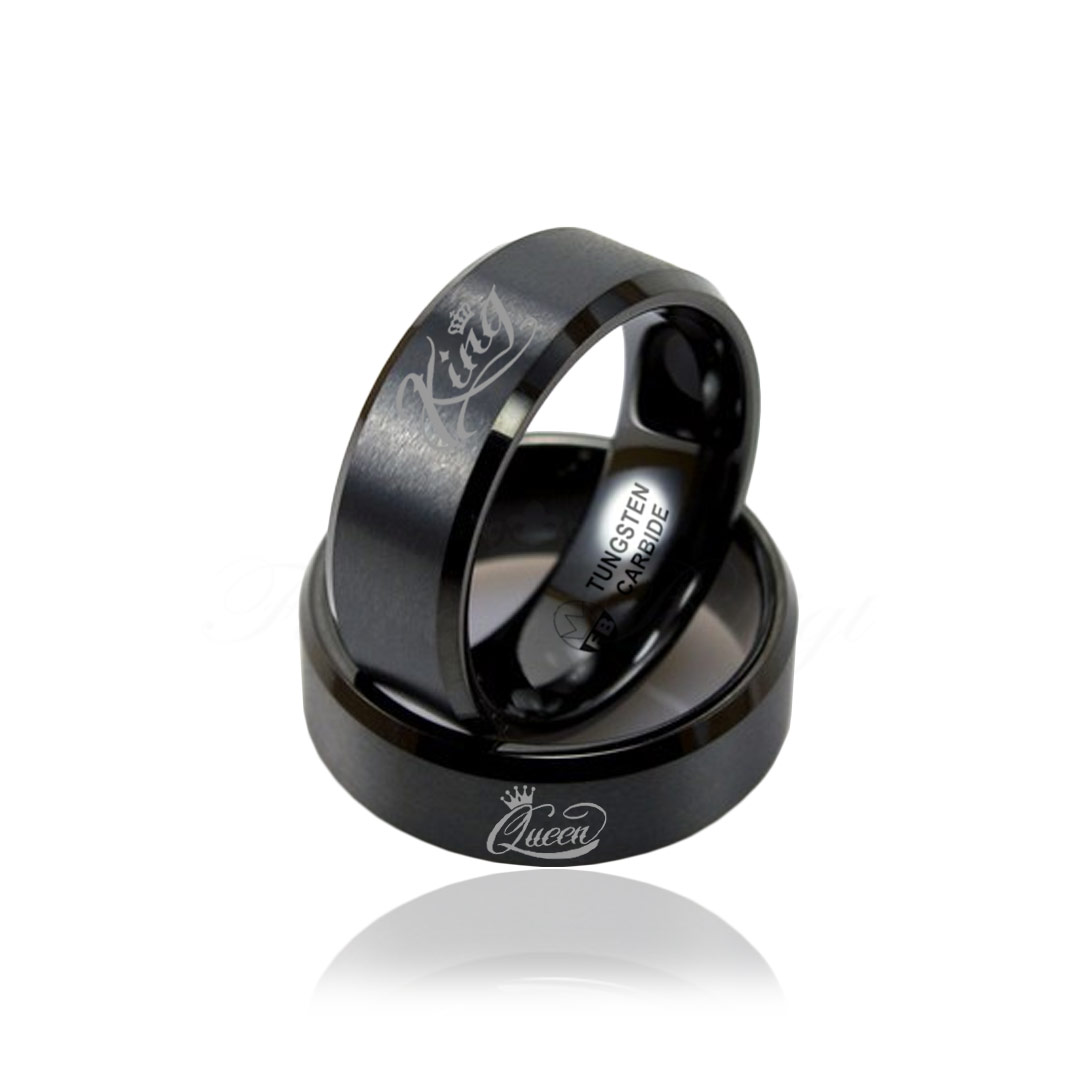 Ring - Queen Square Black Edition - Tungstensring My Queen - 2