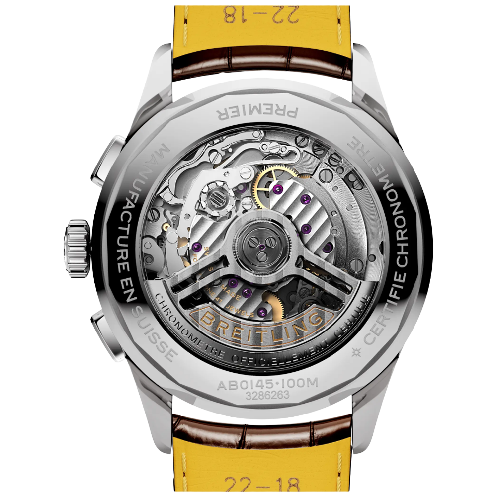 AB0145331K1P1 Breitling Premier B01 Chronograph 42 laxfärgad baksida