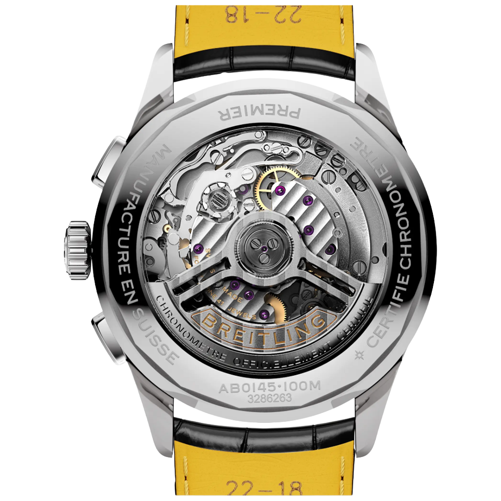 AB0145221B1P1 Breitling Premier B01 Chronograph 42 svart baksida