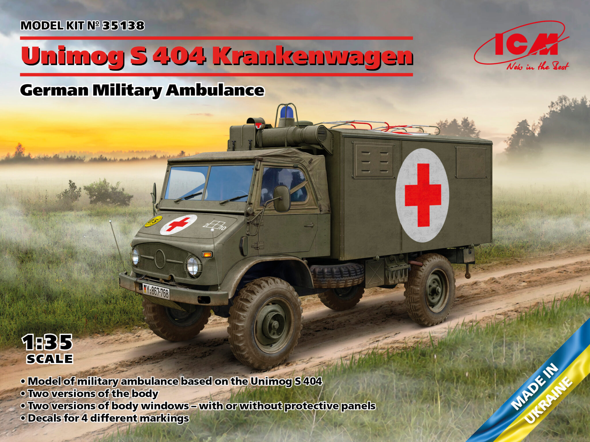 1/35 Unimog S 404 Krankenwagen German Military Ambulance