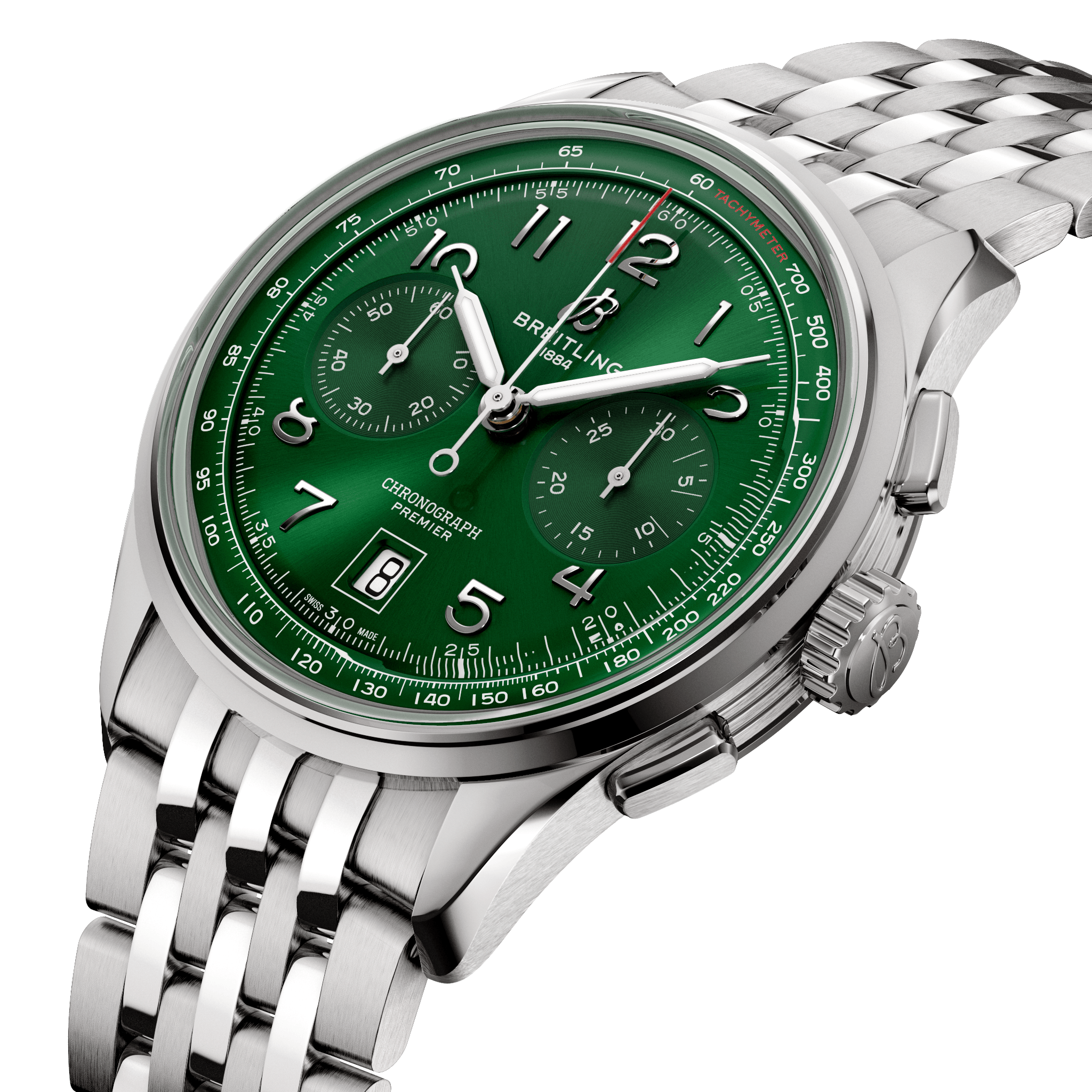 AB0145371L1A1 Breitling Premier B01 Chronograph 42 grön