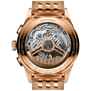 Breitling RB0145371G1R1 Premier B01 Chronograph 42 18k rött guld baksida
