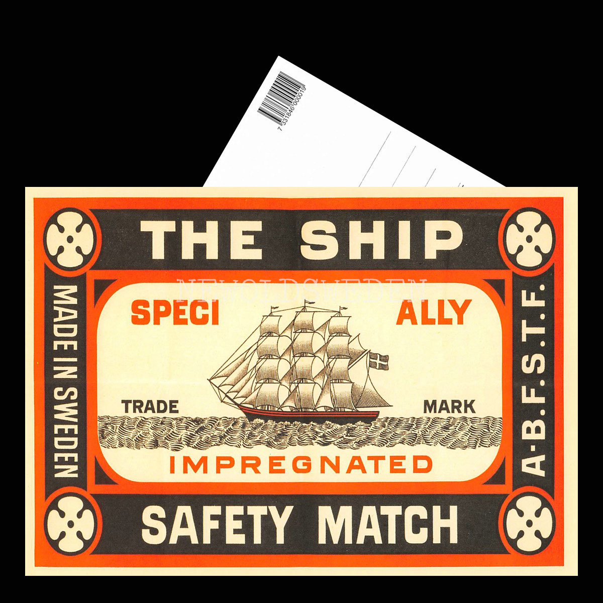 SAFETY MATCHES SWEDEN - THE SHIP - Vykort A5 - 3