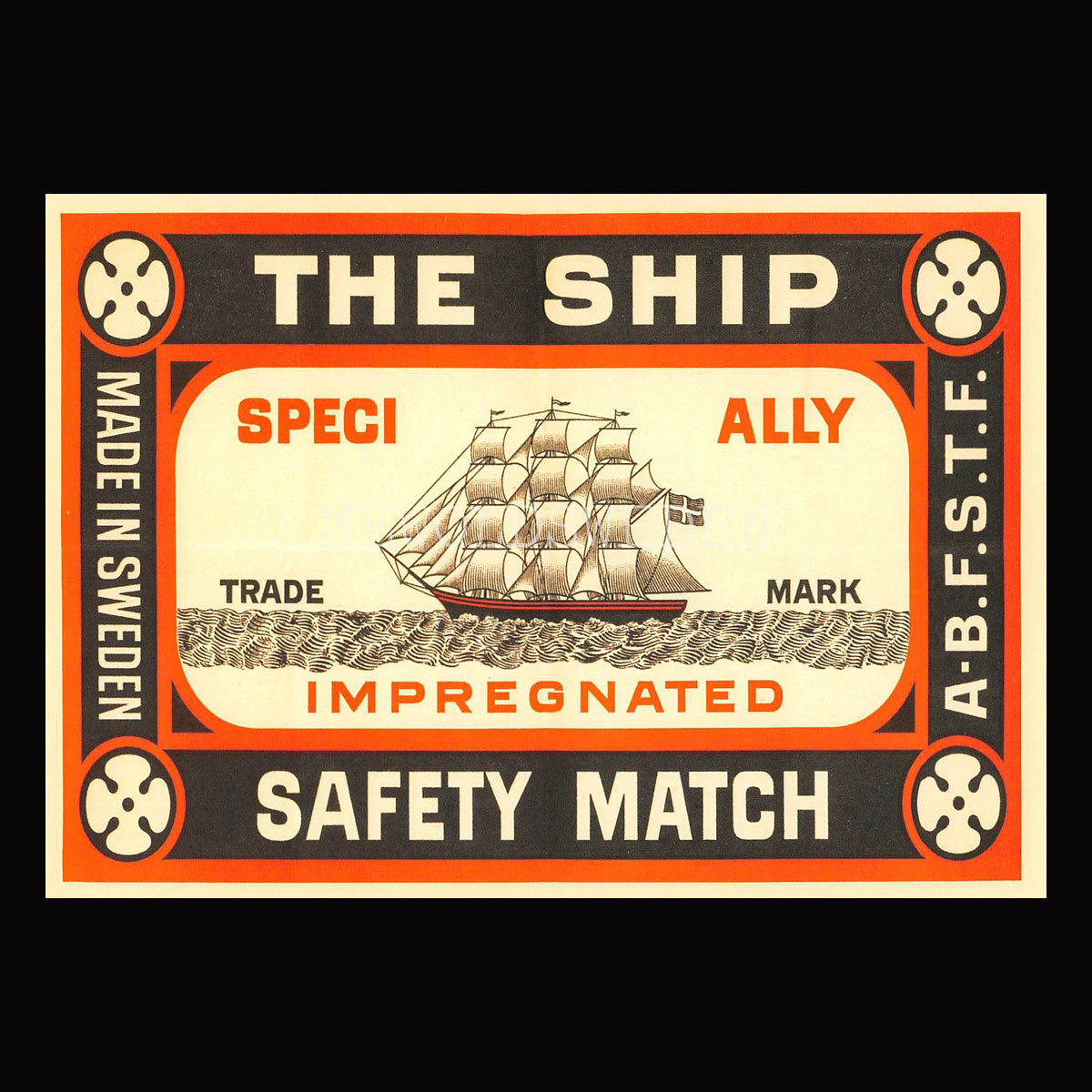 SAFETY MATCHES SWEDEN - THE SHIP - Vykort A5
