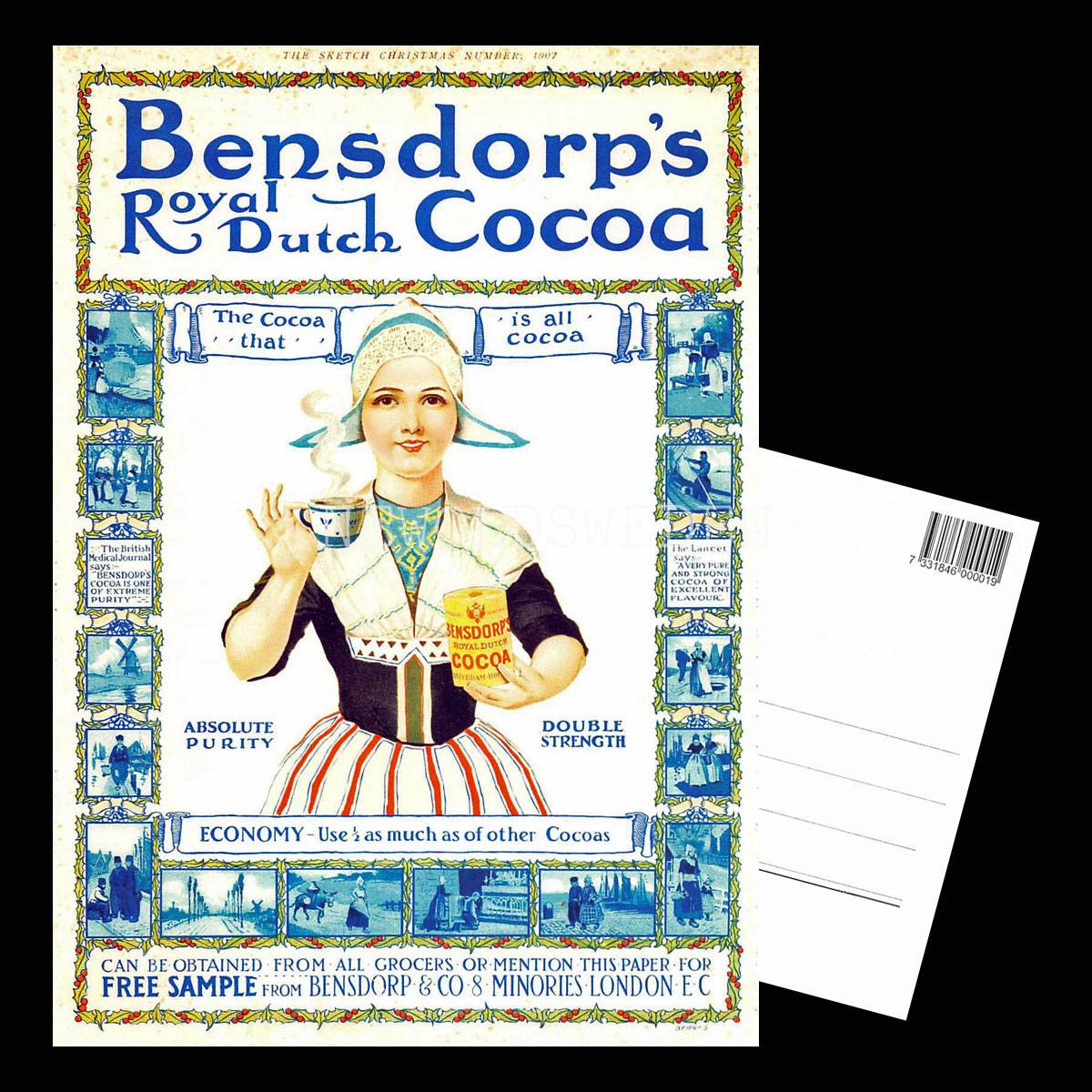 Bensdorps Royal Dutch Cocoa - London - Vykort A5 - 3