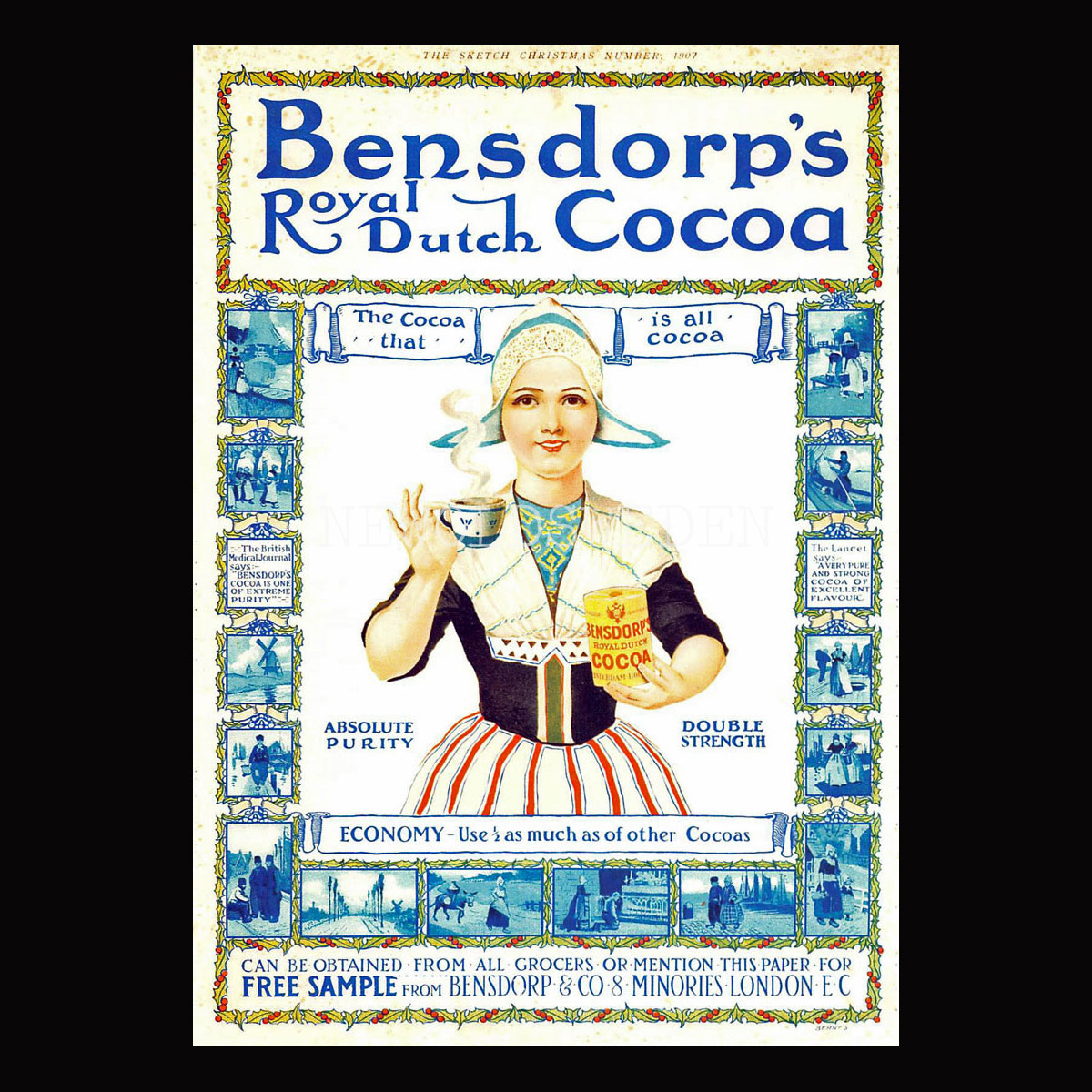 Bensdorps Royal Dutch Cocoa - London - Vykort A5