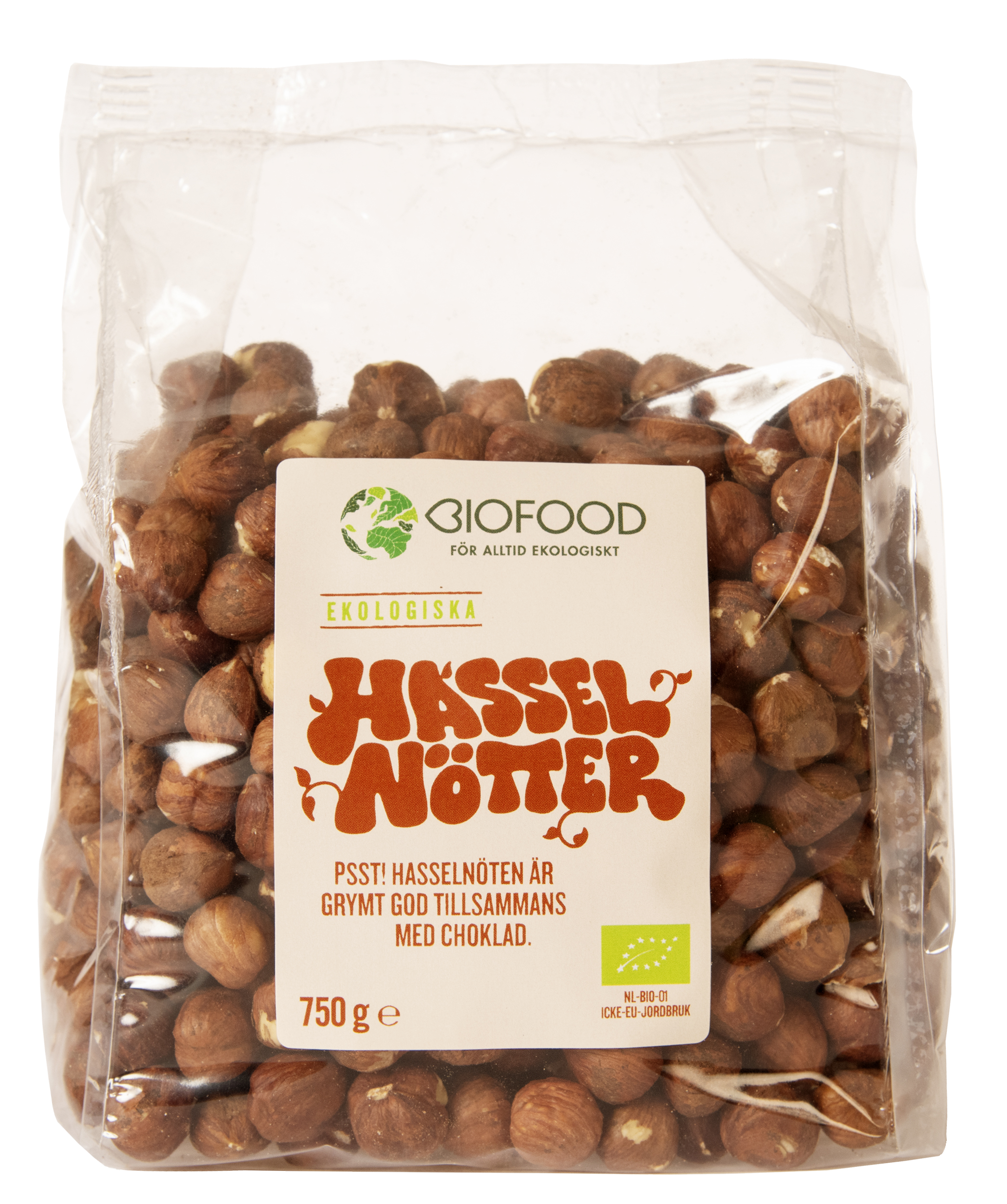 Hasselnötter 750g - Biofood