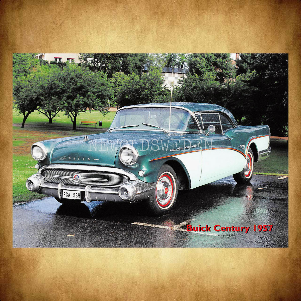 Buick Century 1957 - Vykort A5 - 2
