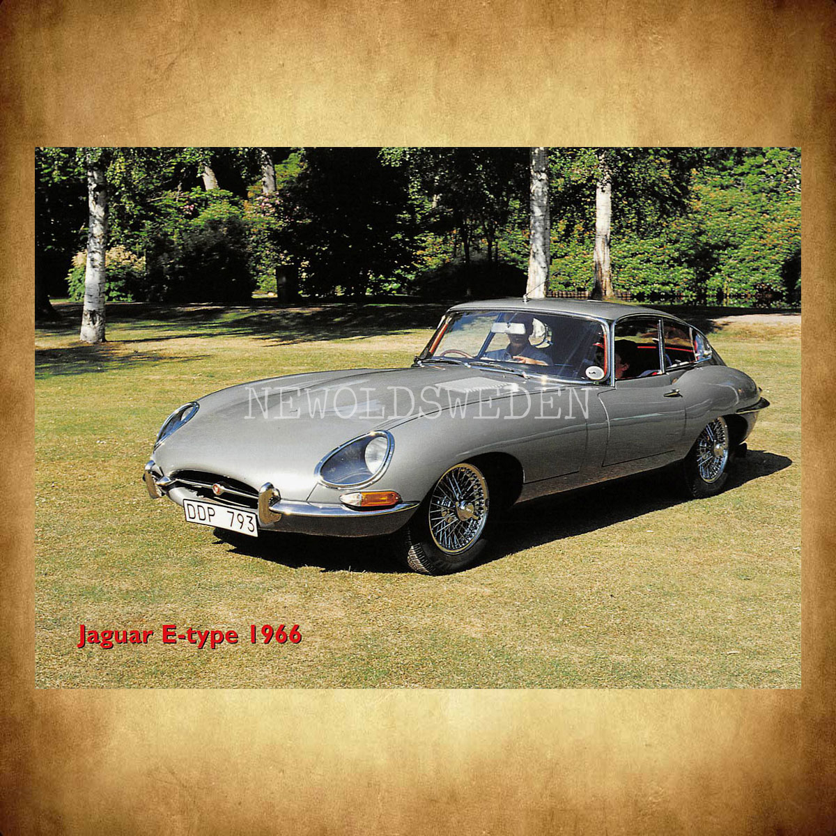 Jaguar E-type 1966 - Vykort A5 - 2