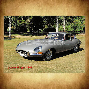 Jaguar E-type 1966 - Vykort A5