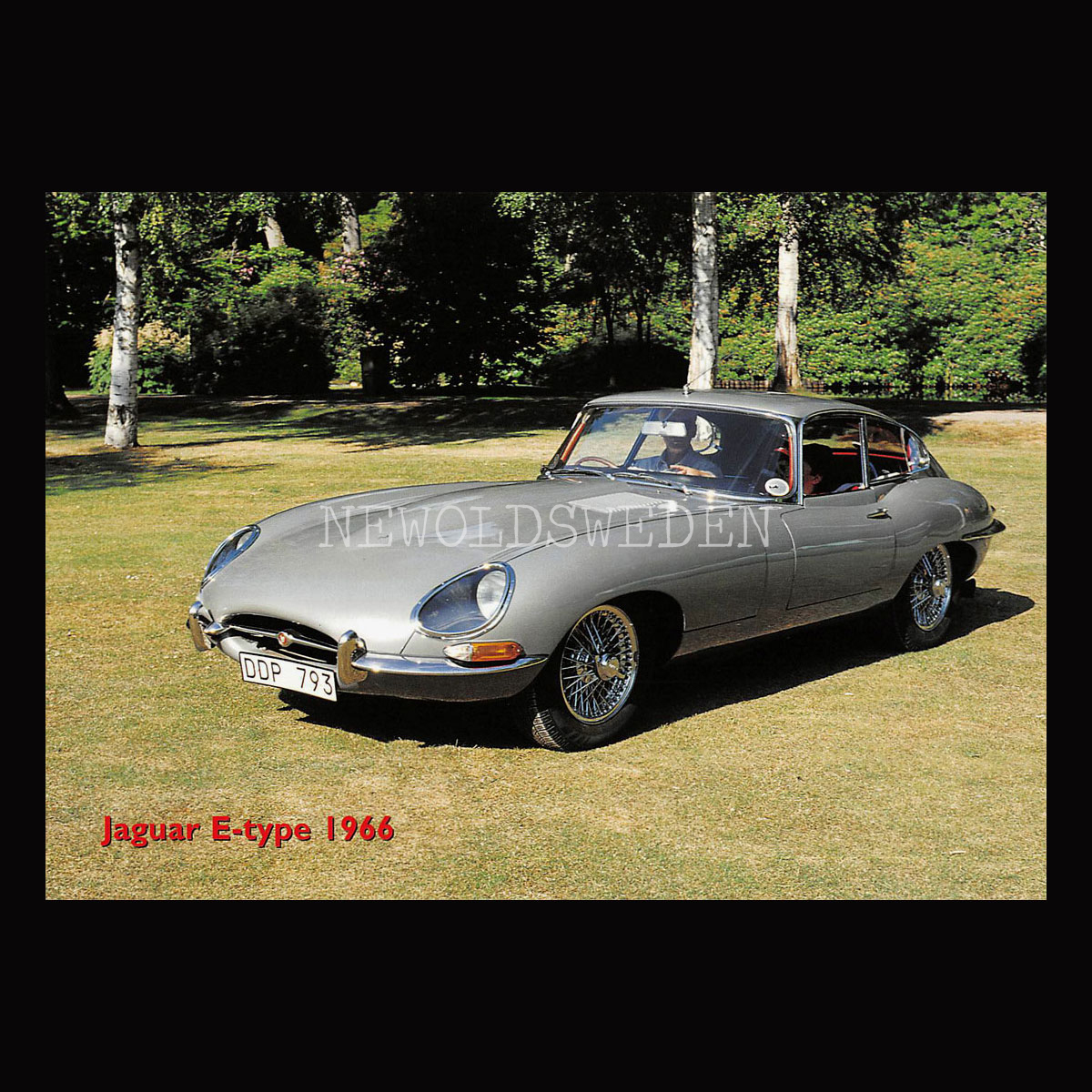 Jaguar E-type 1966 - Vykort A5