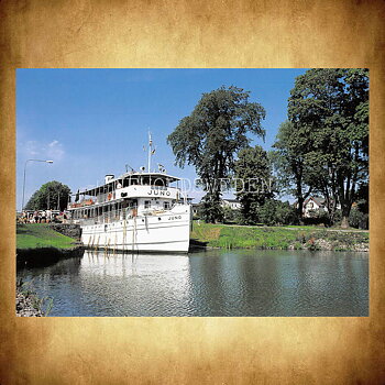S/S JUNO 1874 Göta kanal Göteborg - Stockholm - Vykort A5