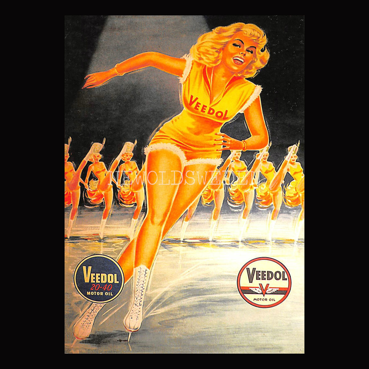VEEDOL MOTOR OIL Girl - Vykort A5