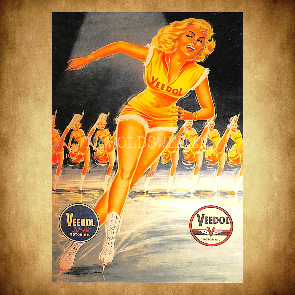 VEEDOL MOTOR OIL Girl - Vykort A5 - 2