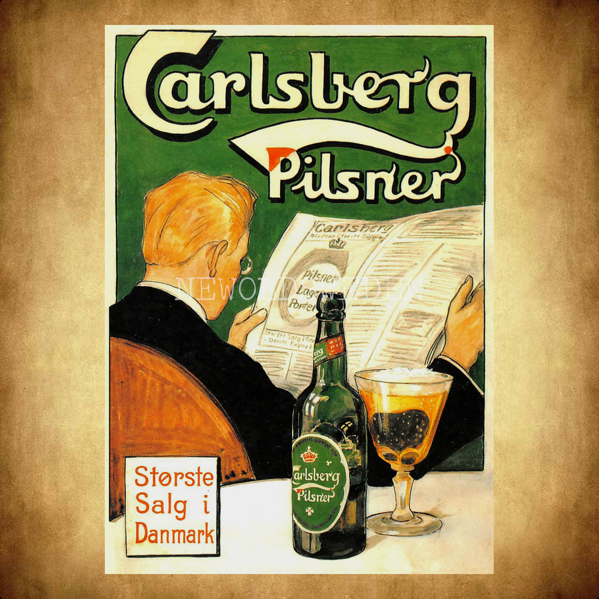 Carlsberg Pilsner Öl Beer Bryggeri - Vykort A5 - 2
