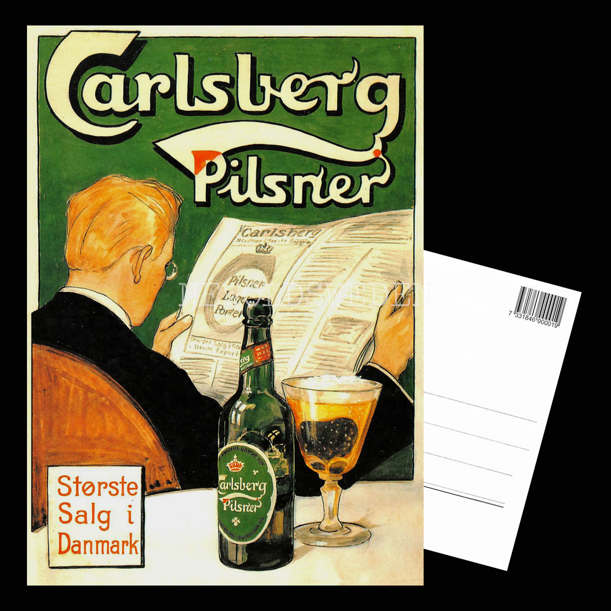 Carlsberg Pilsner Öl Beer Bryggeri - Vykort A5 - 3